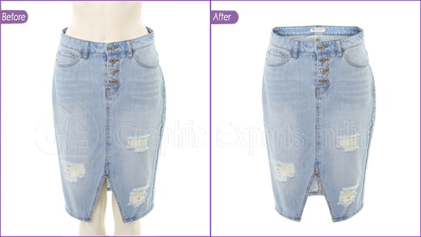 Pant Ghost Mannequin Effect Before After