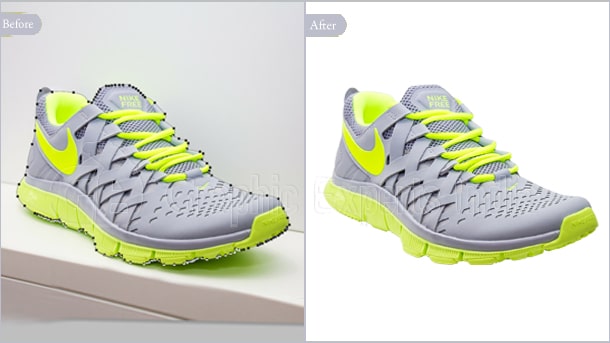 Shoe clipping path