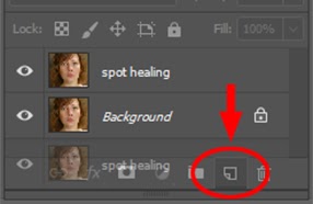 Make another layer of Spot Healing