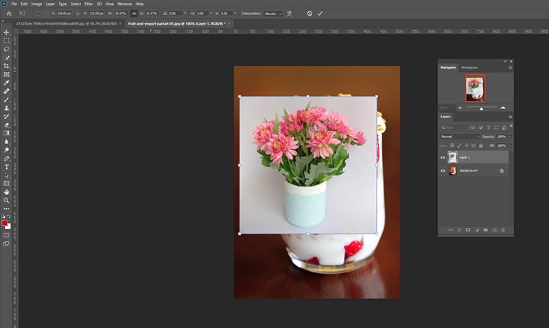 Image appear as a new layer in Photoshop