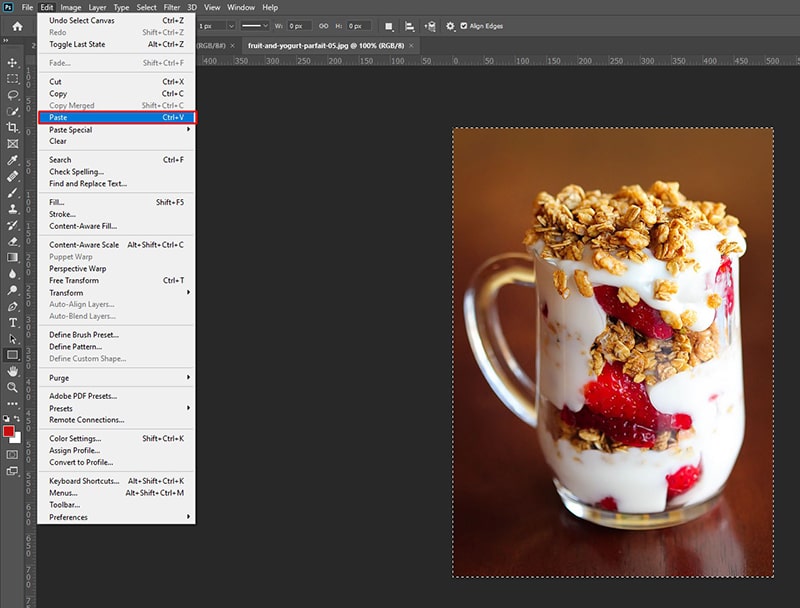 Paste Image to an Existing Layer in Photoshop