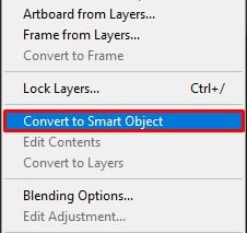 Convert the Smart Object 
