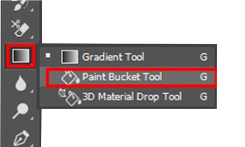 where is the paint bucket tool in photoshop cc