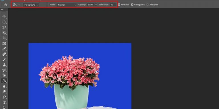 Paint bucket tool в фотошопе где находится