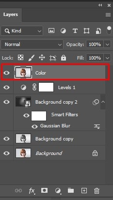 move Layers at bottom of Color Layers panel