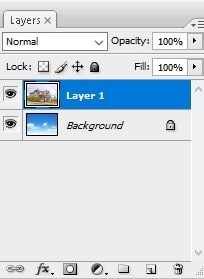 Paste the Actual Image Over the Sky Images Document