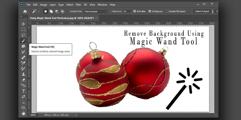 how to use magic wand tool to delete background in windows