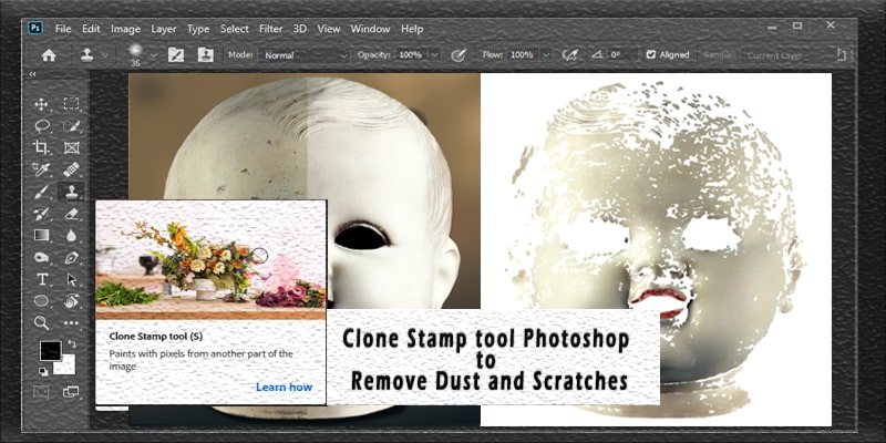 Clone Stamp Tool Photoshop to Remove Dust