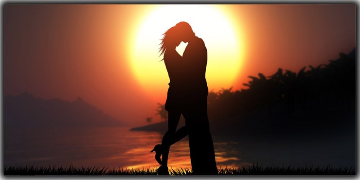 Sunset Silhouette Couple Poses