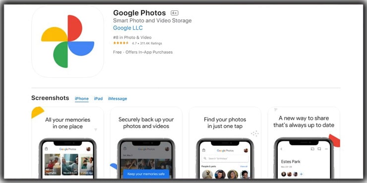 best photo storage app Google Photos