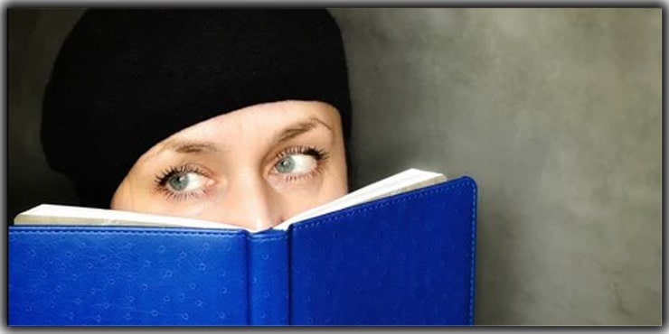 Cover Your Face Partially with Books