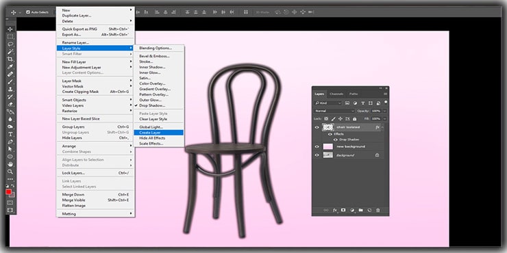 Add a Layer to create Drop Shadow