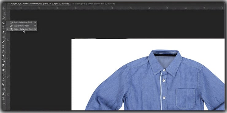 White Background Removal Using Object Selection Tool