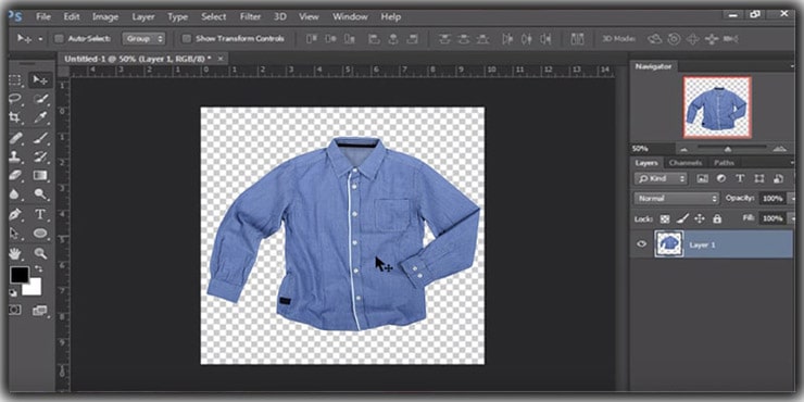 remove white background in Photoshop using quick selection tool