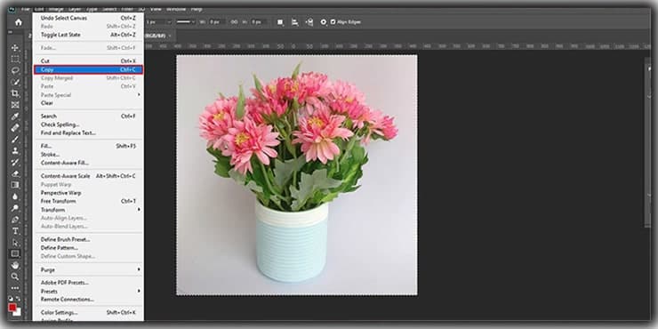 insert an image into photoshop