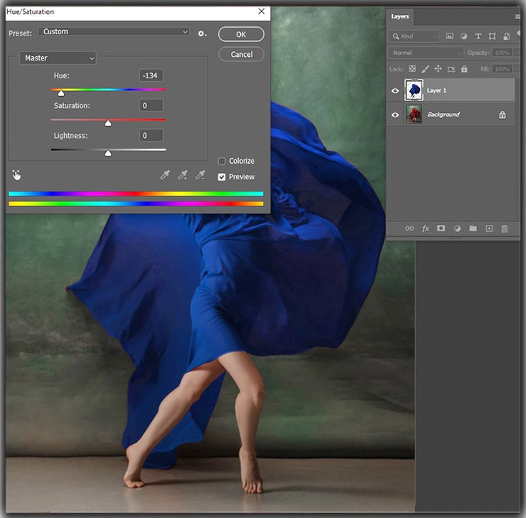 change color in Photoshop