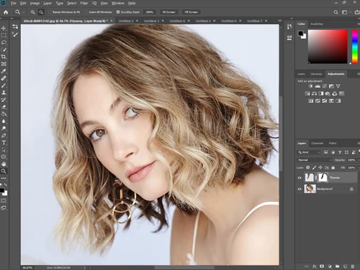 Retouching Hair