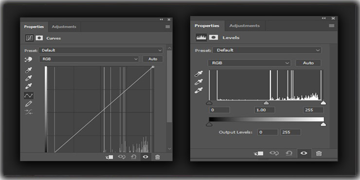 creative tools Curves and Levels