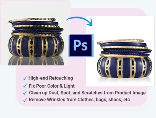 High-end product photo retouching service