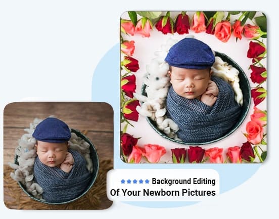 Newborn image background editing